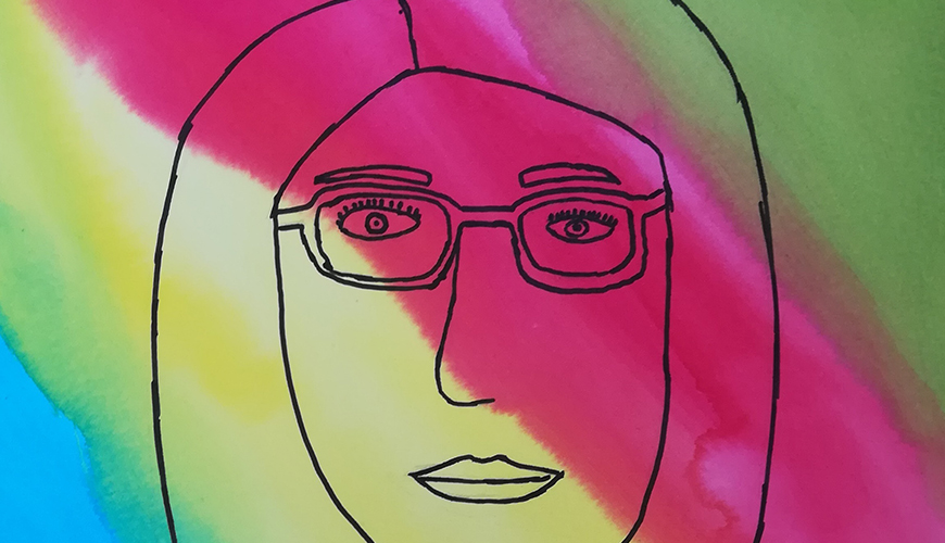 Autoportrait haut en couleurs Autoportrait haut en couleurs