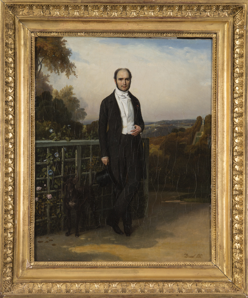 Portrait en pied du docteur Pigache dans le parc de Saint-Cloud, Huile sur toile, vers 1840, Pierre Duval le Camus, Ville de Saint-Cloud-Musée des Avelines, © A.Bonnet Docteur Pigache dans le parc de Saint-Cloud