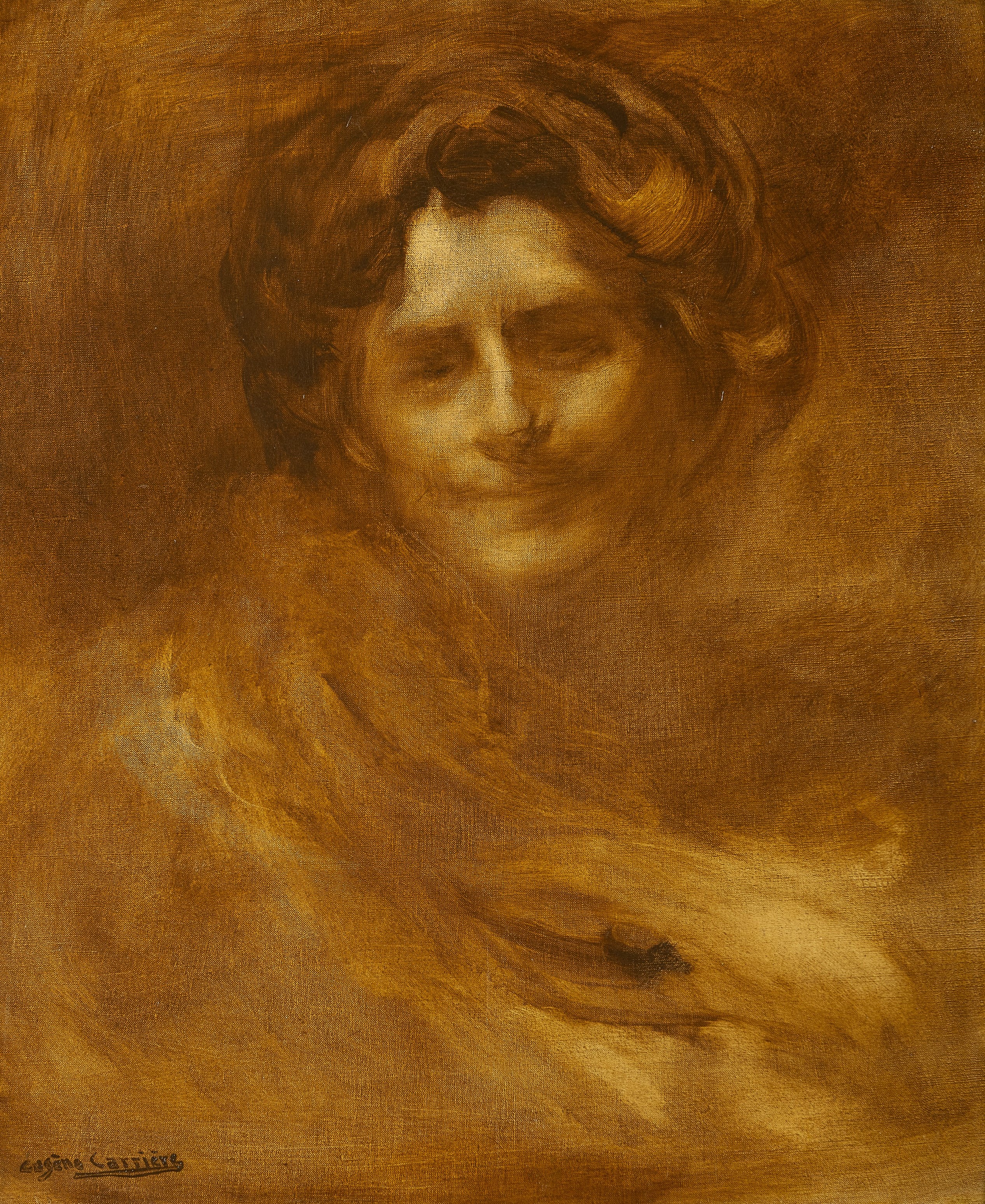 Eugène Carrière, Portrait de Lucienne Bréval, 1905 (Donation Charles Oulmont, 1969, Saint-Cloud, musée des Avelines, inv. 69.1.3